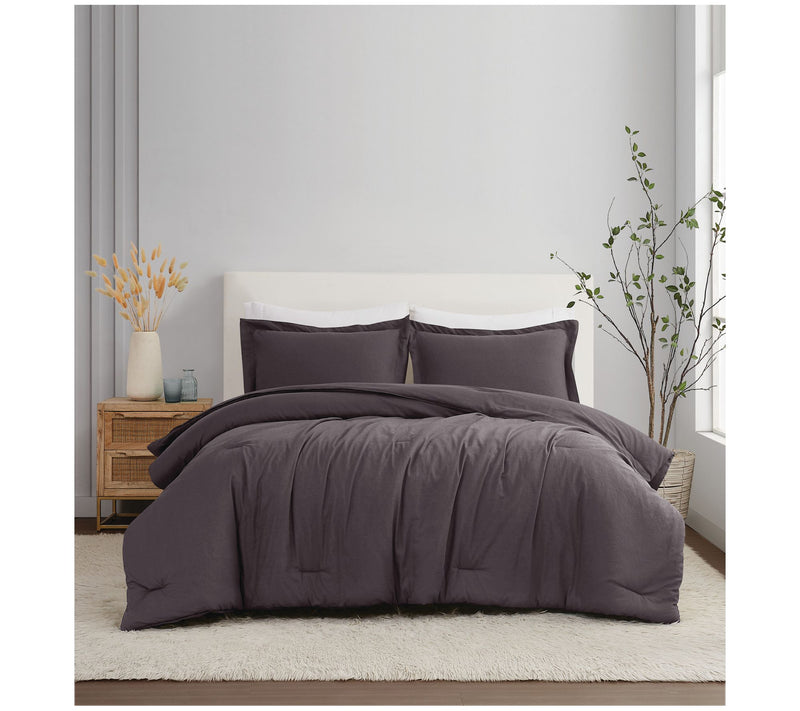 Brooklyn Loom Flax Linen Full/Queen 3 Piece Comforter Set — View 19