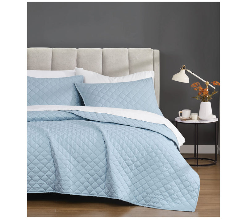 Cannon Solid Percale Full/Queen 3-Piece Quilt Set — View 5