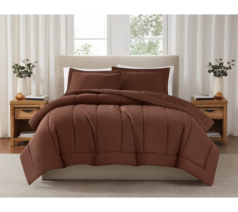 Brooklyn Loom Solid Cotton Percale Twin/TXL 2pcComforter Set — View 20