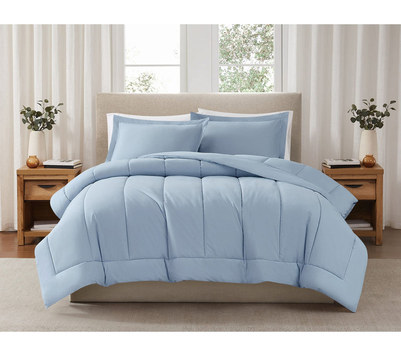 Brooklyn Loom Solid Cotton Percale Twin/TXL 2pcComforter Set — View 28