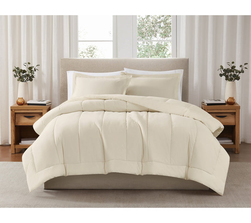 Brooklyn Loom Solid Cotton Percale Twin/TXL 2pcComforter Set — View 29