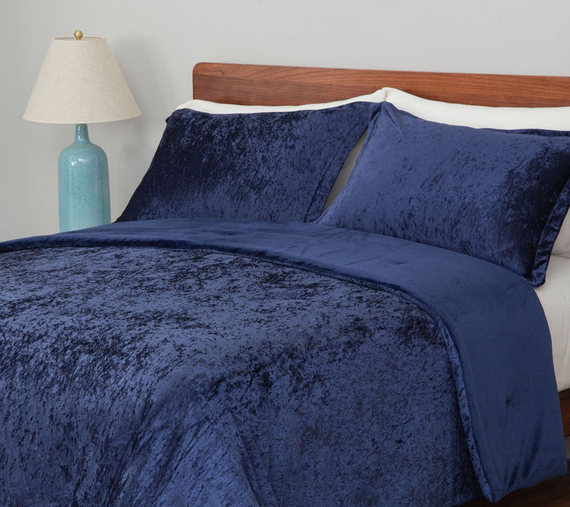 Berkshire Crushed Velvet Coverlet & Shams Set- Twin — View 2