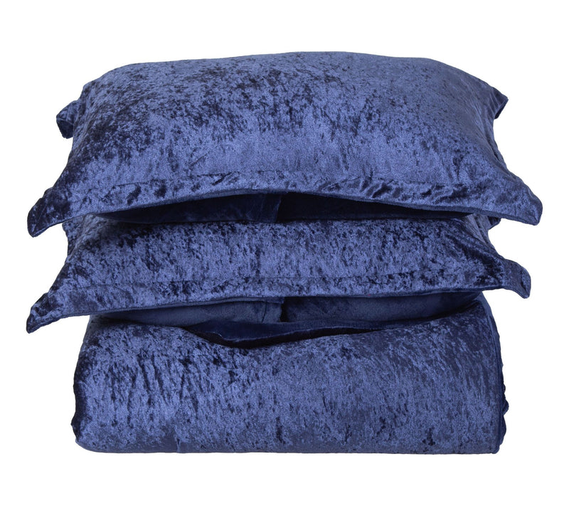 Berkshire Crushed Velvet Coverlet & Sham Set- King — View 7