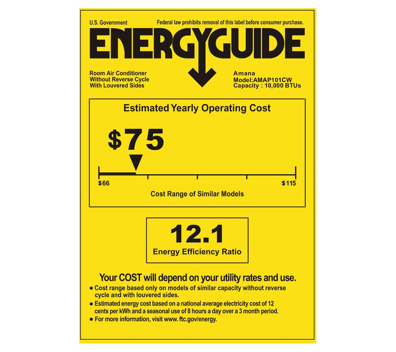 Amana 10,000 BTU 115V Window-Mounted Air Conditioner w/ Remot — View 7