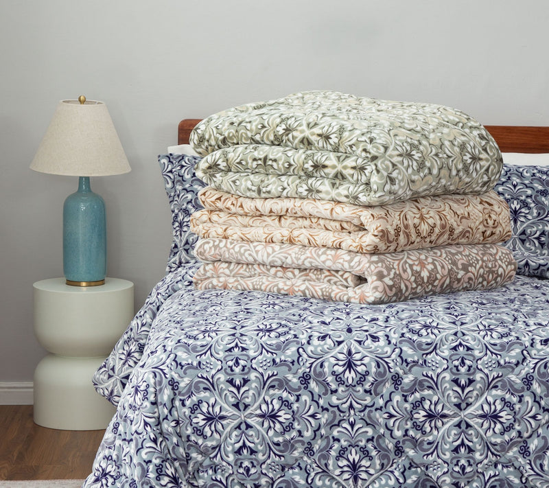 Berkshire Printed Petite Grace Fur Comforter & Sham Set- Queen — View 16