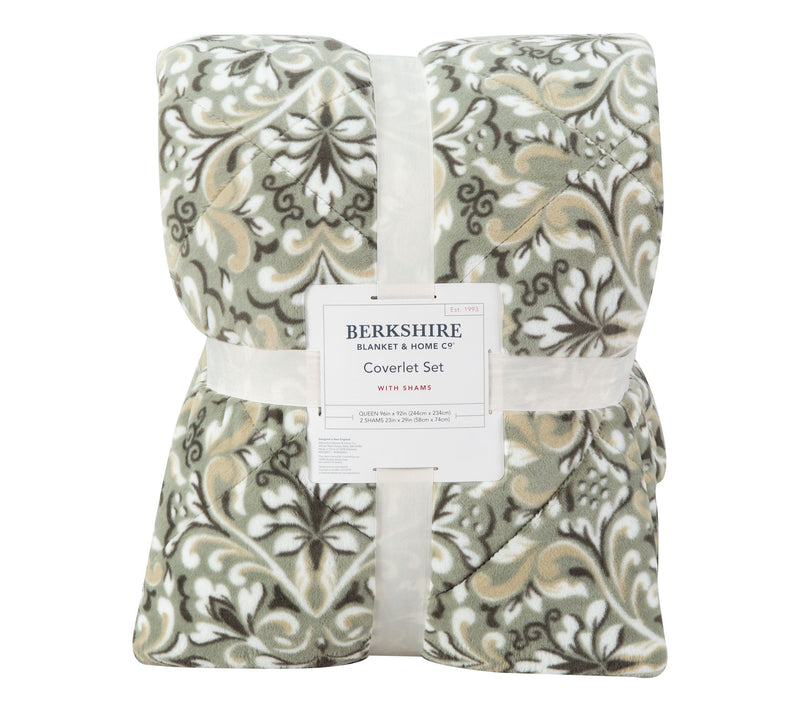 Berkshire Printed Petite Grace Fur Comforter & Sham Set- Queen — View 14