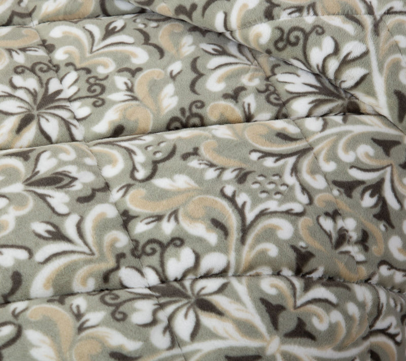 Berkshire Printed Petite Grace Fur Comforter & Sham Set- King — View 12