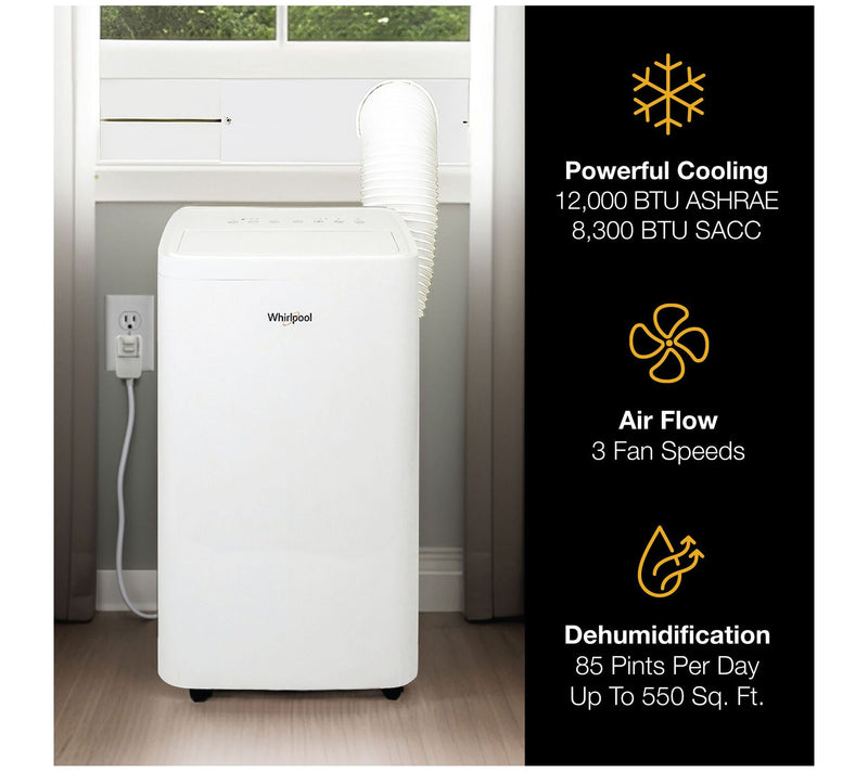 Whirlpool 12,000 BTU ASHRAE Portable Air Conditioner — View 4