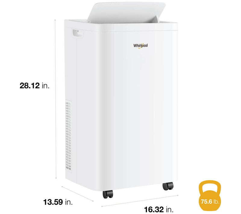 Whirlpool 14,000 BTU ASHRAE Portable Air Conditioner with Heat — View 2