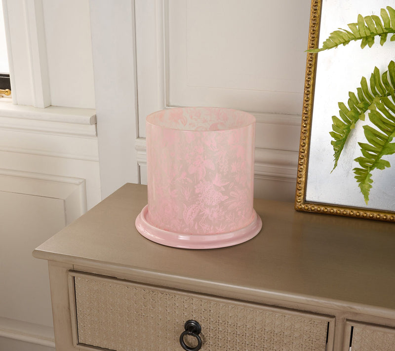 HomeWorx by Slatkin + Co. Printed Toile Glass & Ceramic Hurricane — View 10