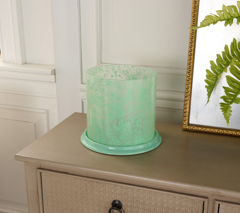 HomeWorx by Slatkin + Co. Printed Toile Glass & Ceramic Hurricane — Main view