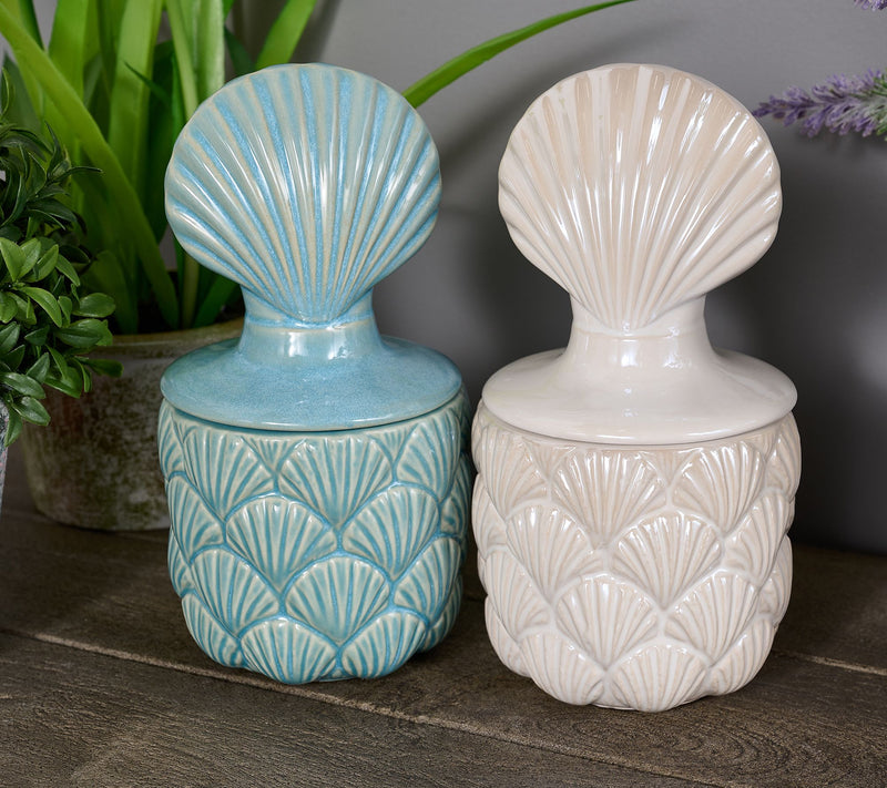 HomeWorx by Slatkin & Co. S/2 Seaside Serenade Shell Jar Candles — View 2