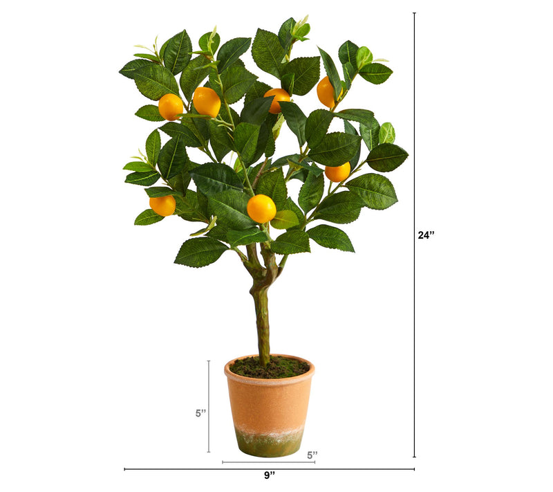 Nearly Natural 24" Lemon Artificial Tree — View 4