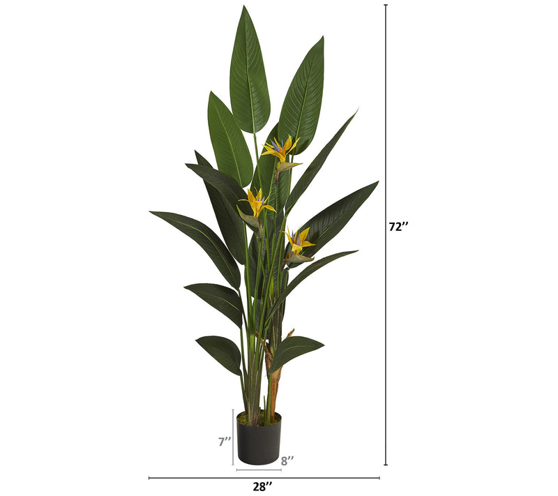 Nearly Natural 6' Bird of Paradise Artificial Plant — View 2