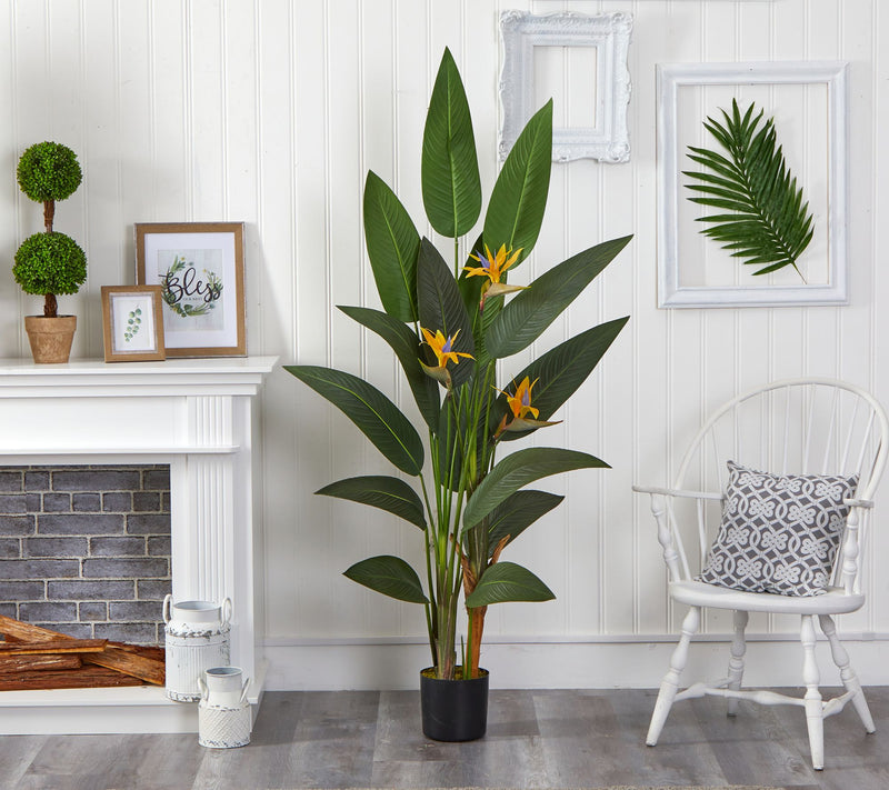 Nearly Natural 6' Bird of Paradise Artificial Plant — View 4
