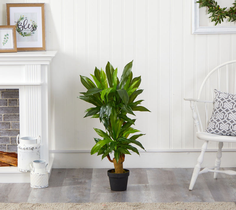 Nearly Natural 3' Corn Stalk Dracaena Artificial Plant — View 4