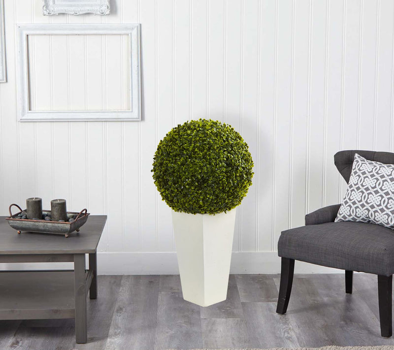 Nearly Natural 28" Boxwood Topiary Ball Artificial Plant — View 2