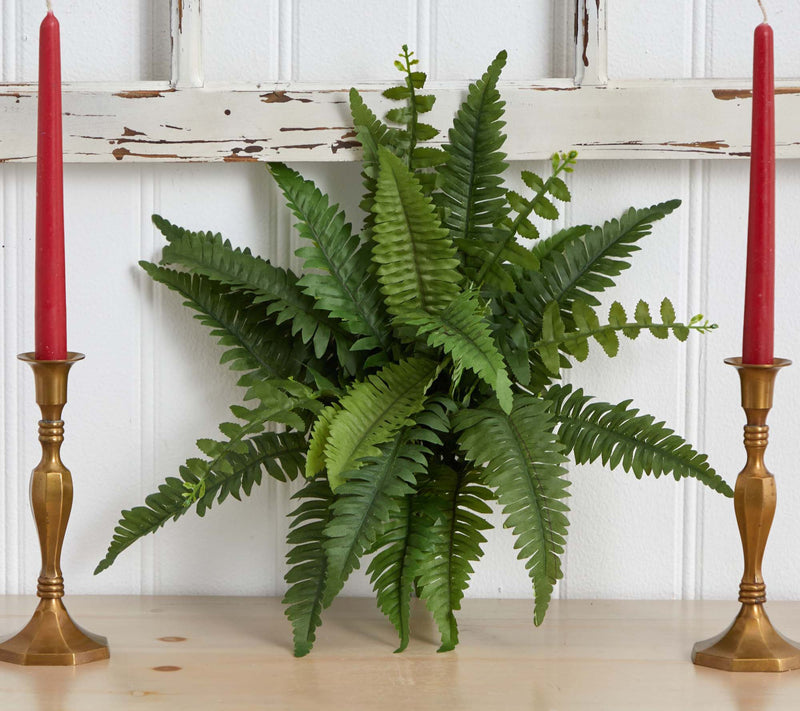 Nearly Natural 14" Boston Fern Artificial Plant (Set of 6) — View 3