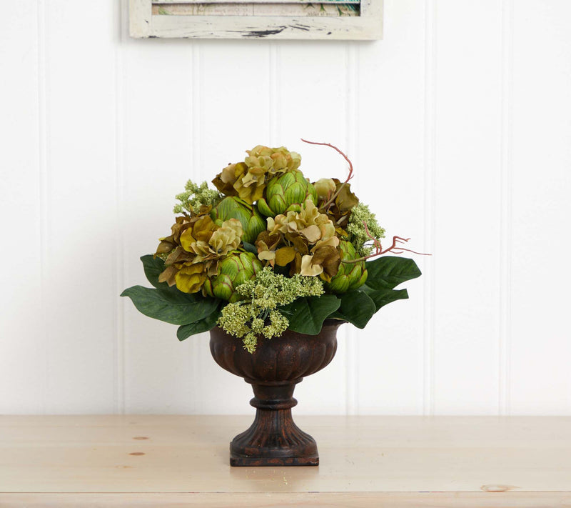 Nearly Natural Artichoke Centerpiece — View 3