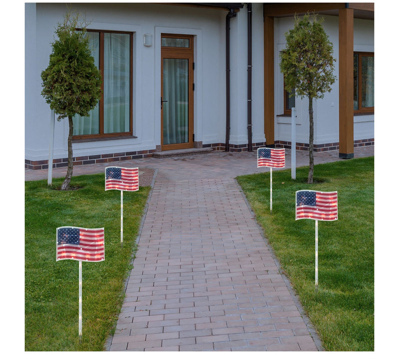 Northlight American Flag 4th of July Pathway Marker Stakes — Main view