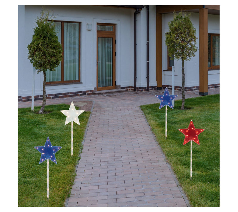 Northlight 4ct American Stars 4th of July Pathway Lawn Stakes — Main view