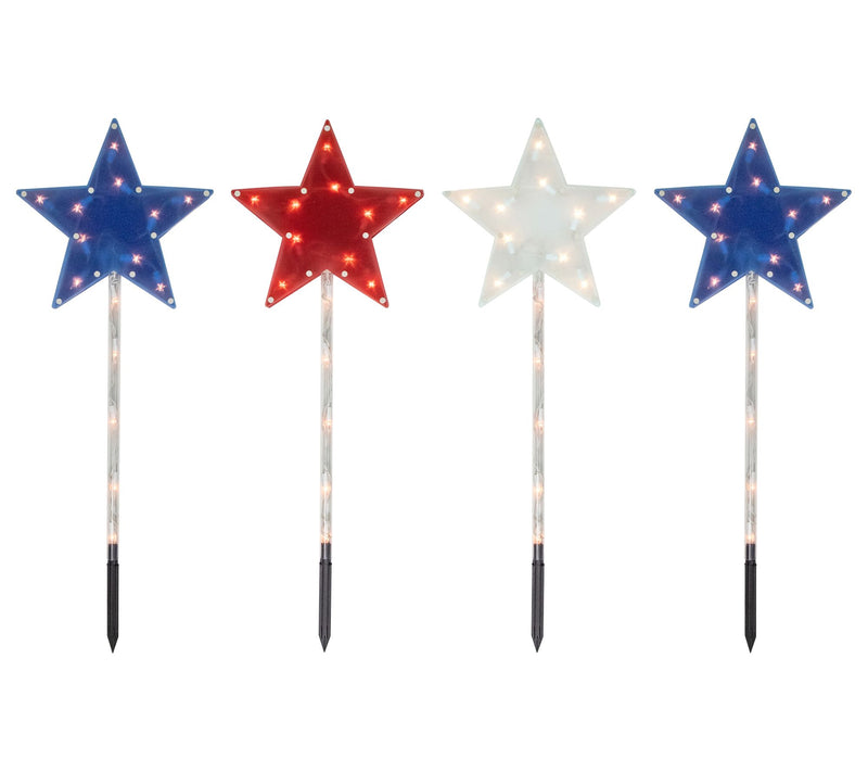 Northlight 4ct American Stars 4th of July Pathway Lawn Stakes — View 4