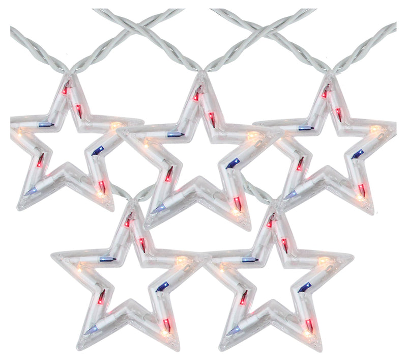 Northlight 5' (5ct) Patriotic Star 4th of Julyights — View 4