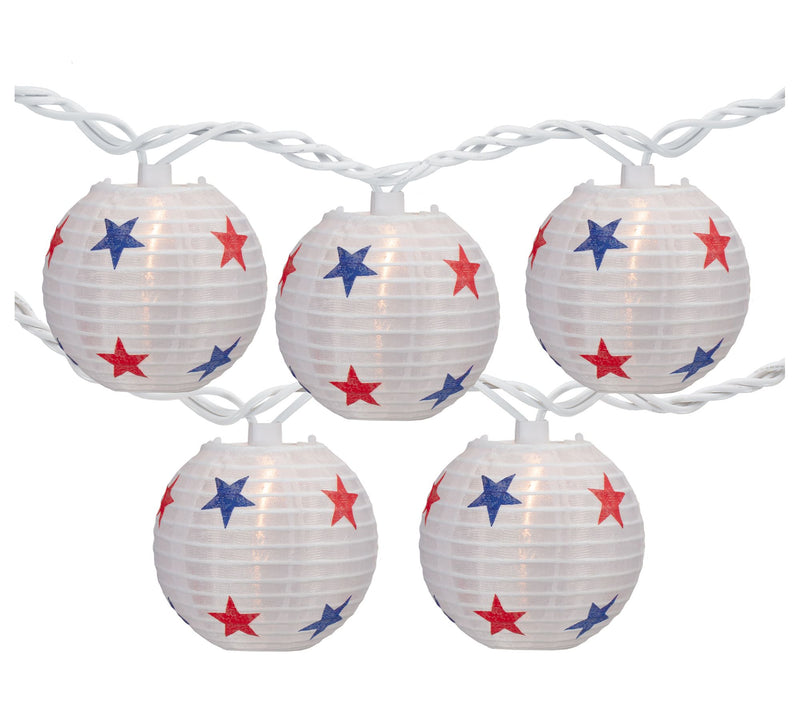 Northlight 10ct Star Paper Lantern 4th of July Patio Lights — View 5