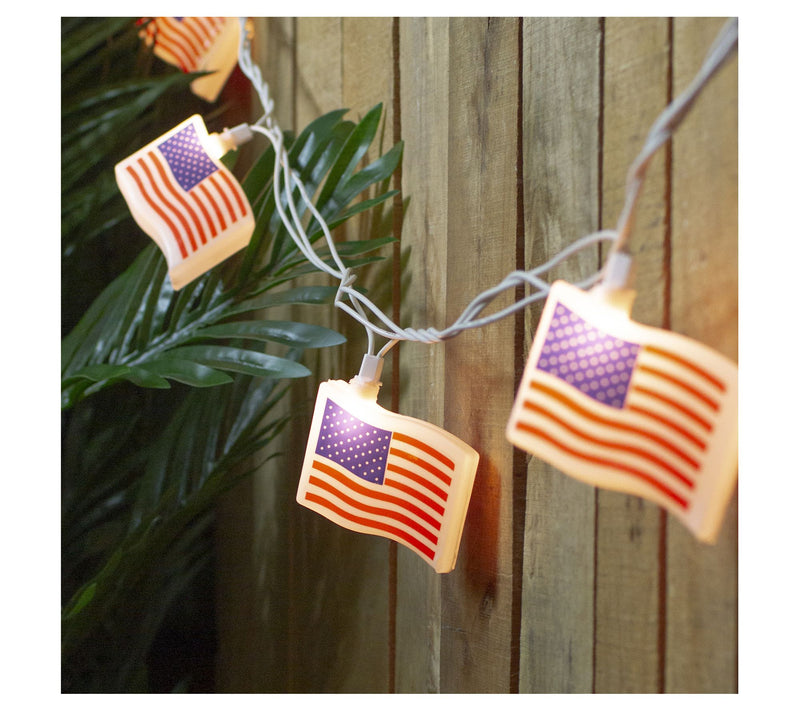 Northlight 7.5' Patriotic American Flag 4th of July Lights — View 6