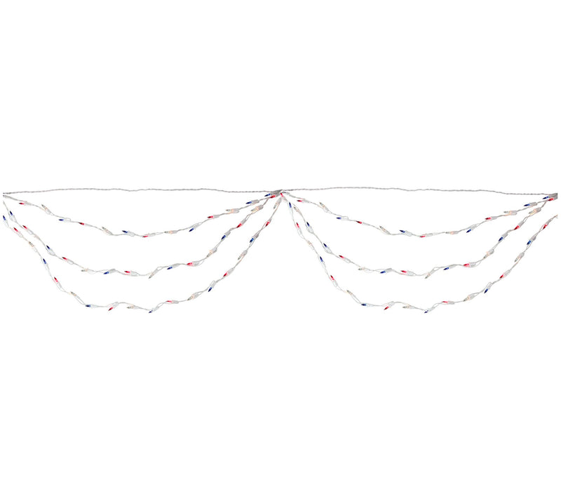 Northlight 6' (100ct) Red/Blue 4th of July MiniSwag Light Set — Main view