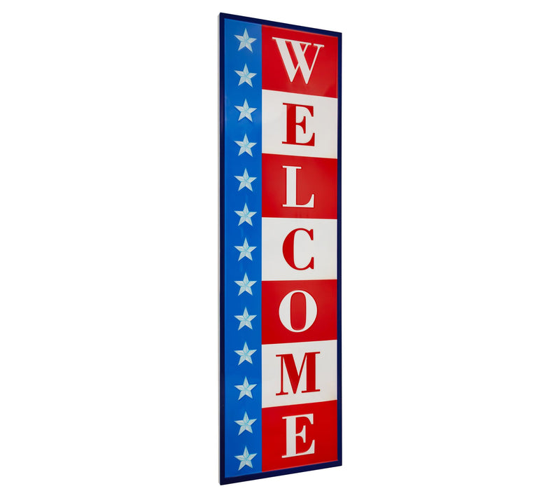 Northlight 40" American Welcome Metal Wall Sign — View 4