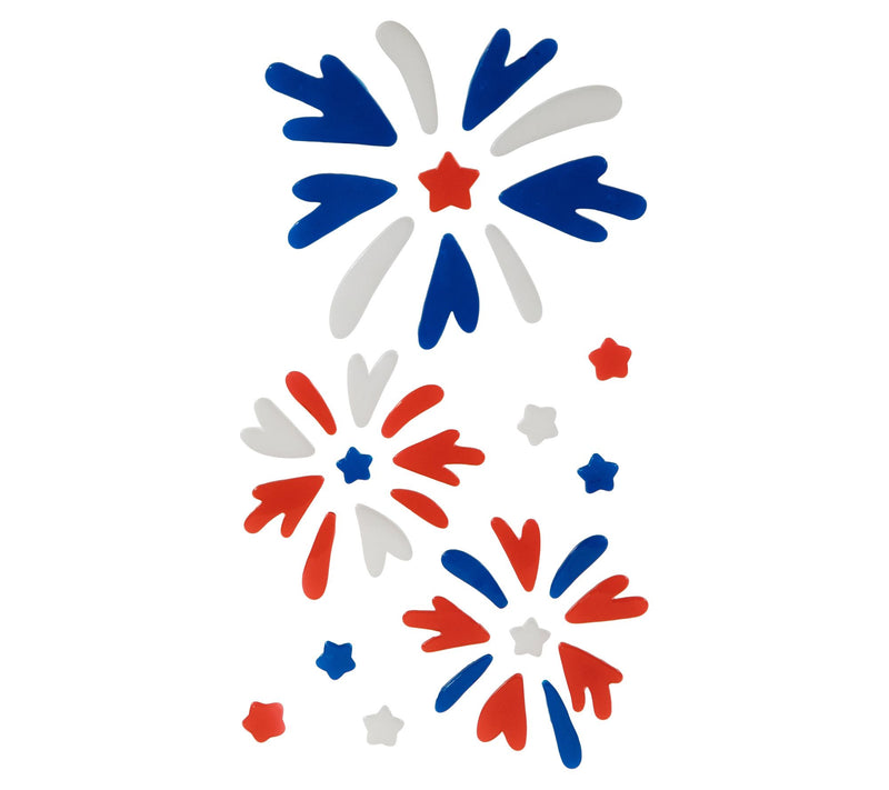 Northlight S/6 Double Sided Patriotic Gel Window Clings — View 5