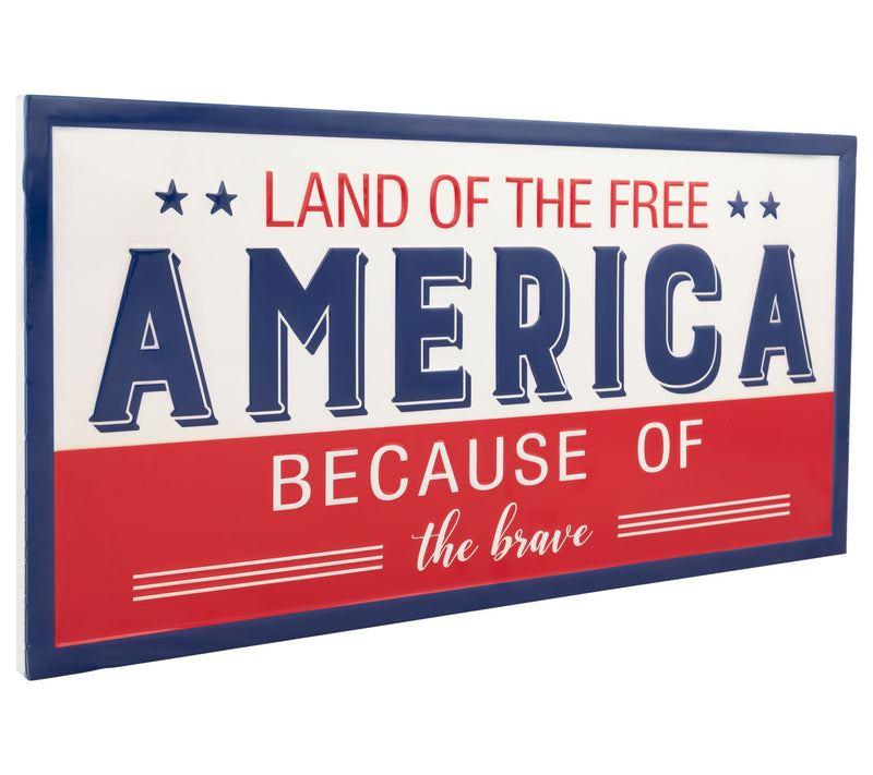 Northlight Land of the Free because of the Brave Wall Sign — View 5