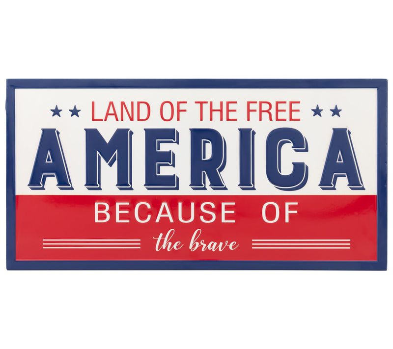 Northlight Land of the Free because of the Brave Wall Sign — View 4