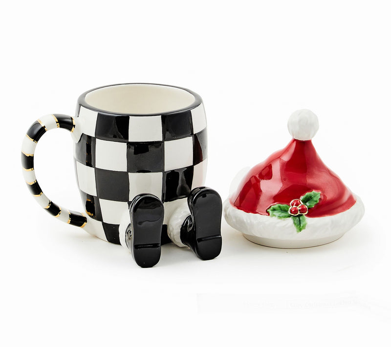 MacKenzie- Childs Granny Kitsch 13" Cookie Jar Lidded Mug Set — View 3
