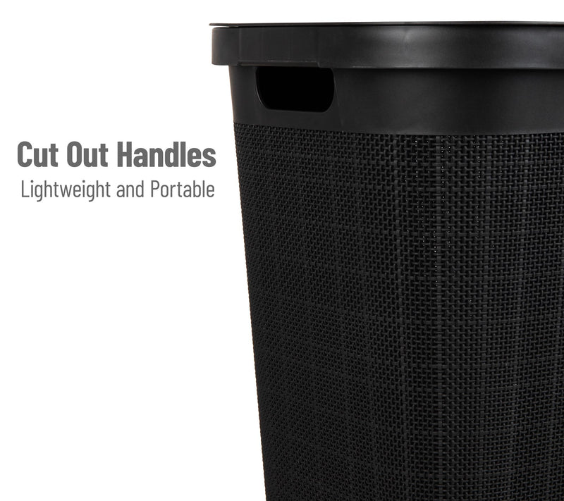 Mind Reader 60L Laundry Hamper Clothes Basket w/ Linen Lid — View 4