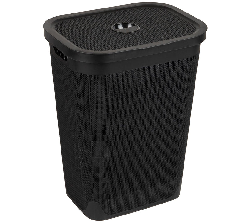 Mind Reader 60L Laundry Hamper Clothes Basket w/ Linen Lid — View 6