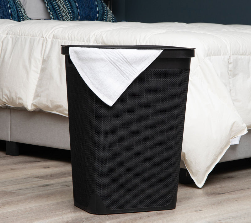 Mind Reader 60L Laundry Hamper Clothes Basket w/ Linen Lid — View 7