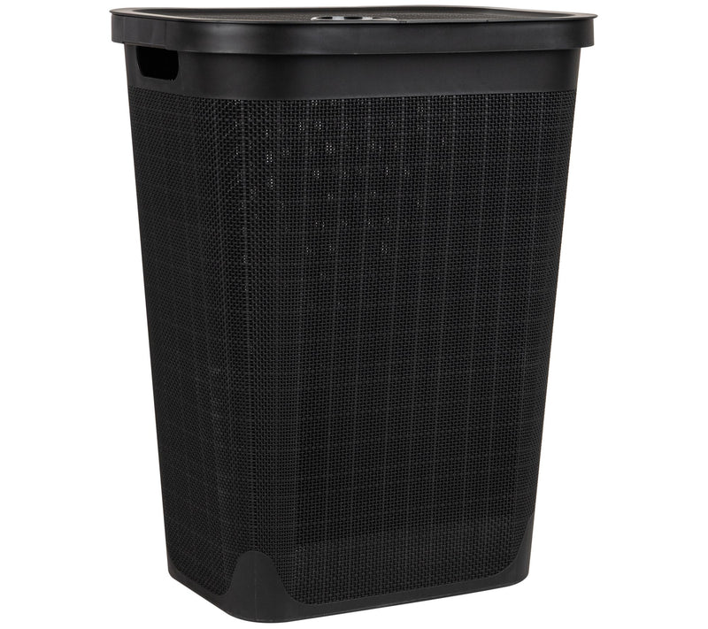 Mind Reader 60L Laundry Hamper Clothes Basket w/ Linen Lid — View 2