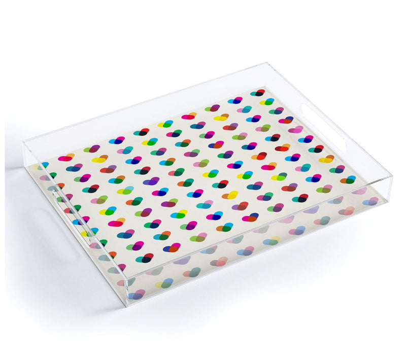 Deny Designs Acrylic Tray -Rainboheart by Fimbis — Main view