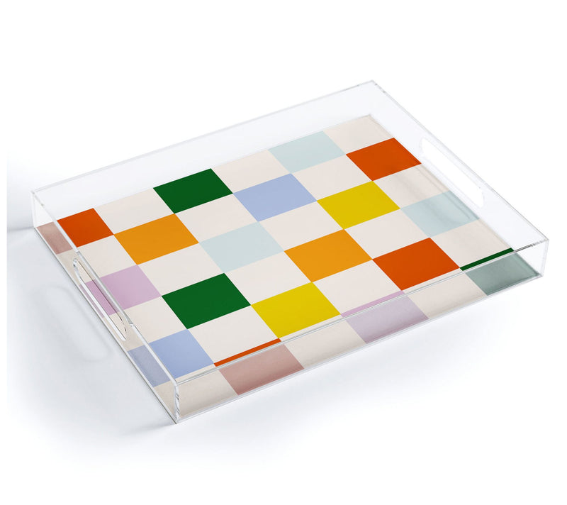 Deny Designs Acrylic Tray -Retro Rainbow by Lane and Lucia — View 3
