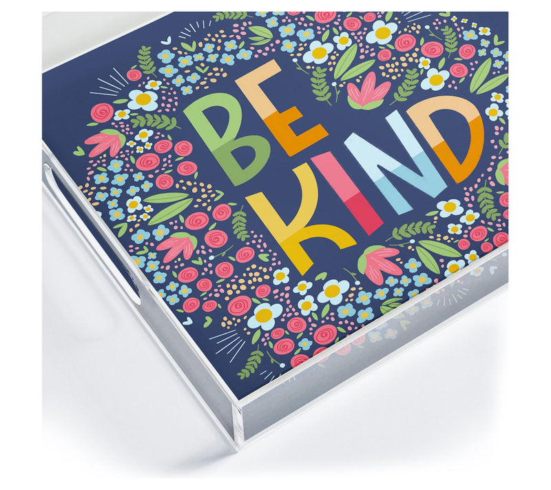 Deny Designs Acrylic Tray -Be Kind Floral by Valeria Frusta — View 5