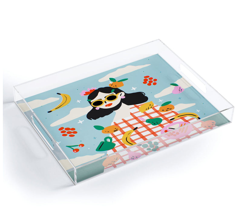 Deny Designs Acrylic Tray -Summer Picnic by Charly Clements — Main view