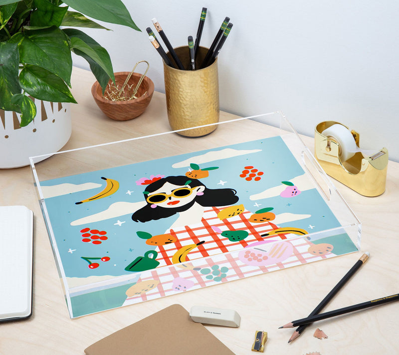 Deny Designs Acrylic Tray -Summer Picnic by Charly Clements — View 6