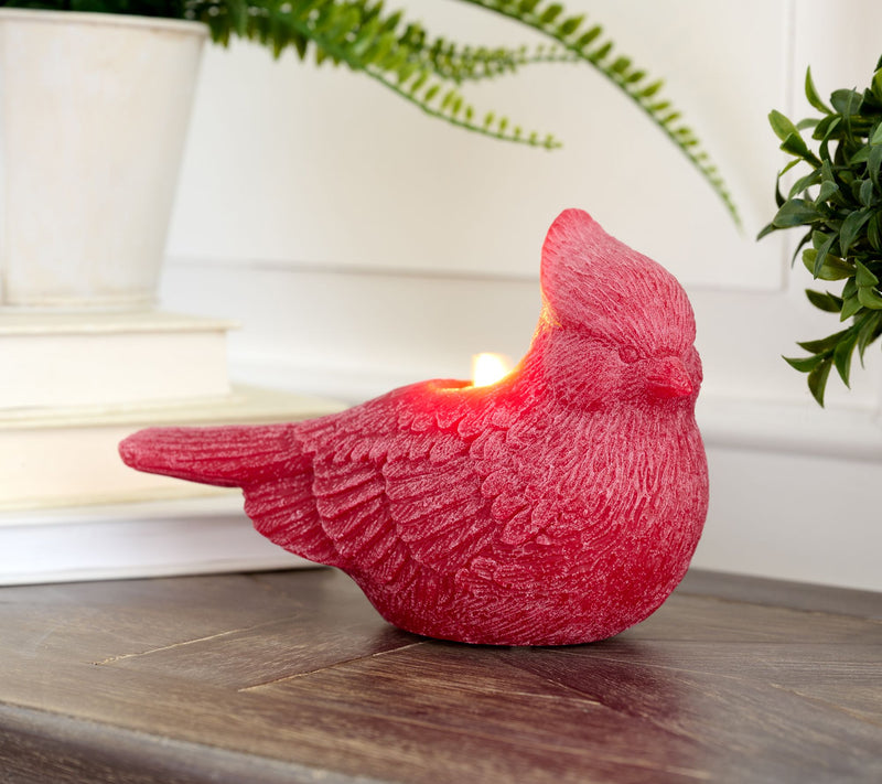 Luminara Flameless Detailed Cardinal Candle — Main view