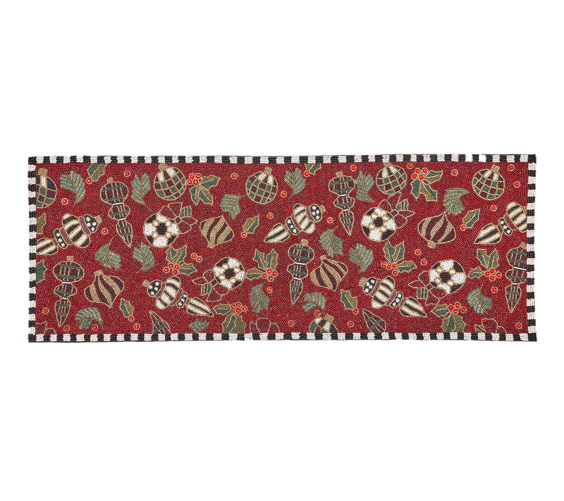 MacKenzie - Childs Deck the Halls Beaded Table Runner — View 3