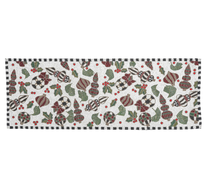 MacKenzie - Childs Deck the Halls Beaded Table Runner — View 5
