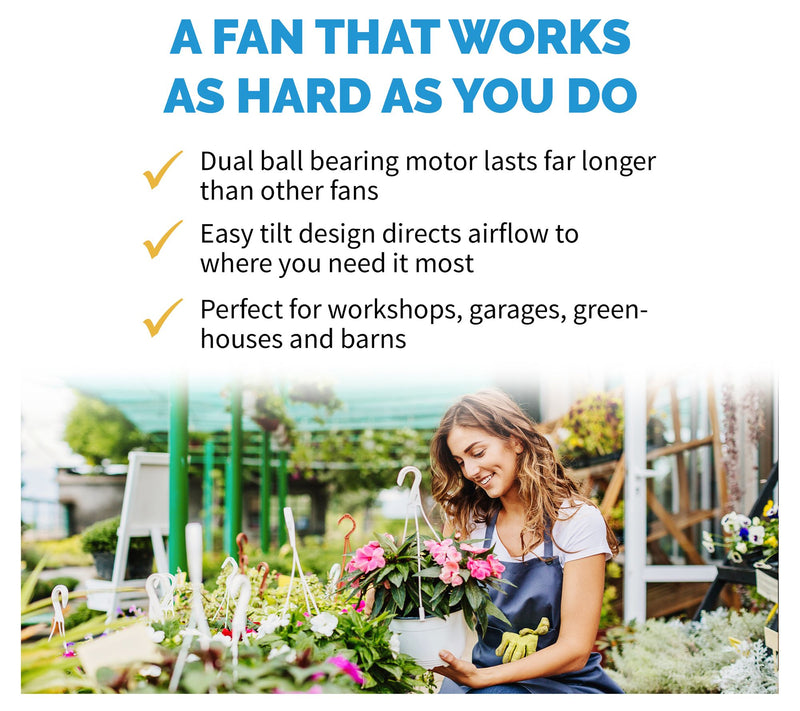 Newair 18" Outd oor High Veloci ty Floor or Wal l Mounted Fan — View 4