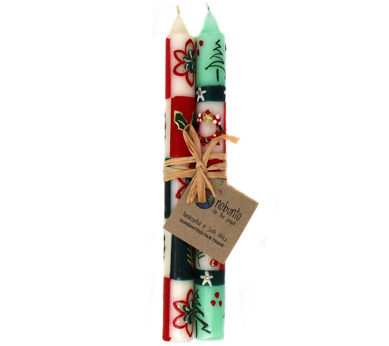 Global Crafts South African Painted Christmas Dinner Candles — View 7