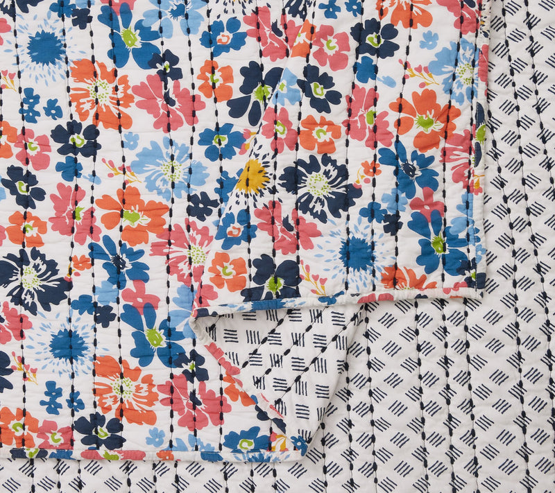 Modern Heirloom Blossom 3pc Full/Queen Cotton Quilt Set — View 4